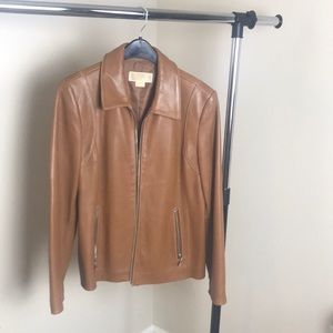 Brown leather jacket...
